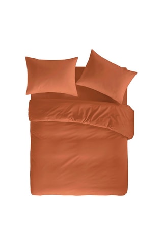 Housse de couette en coton 57 fils/cm² Casual - Terracotta
