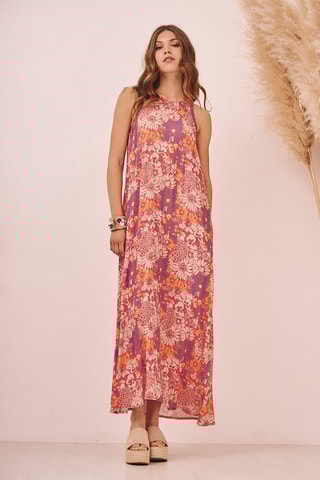 Abito lungo Klaew - Fucsia