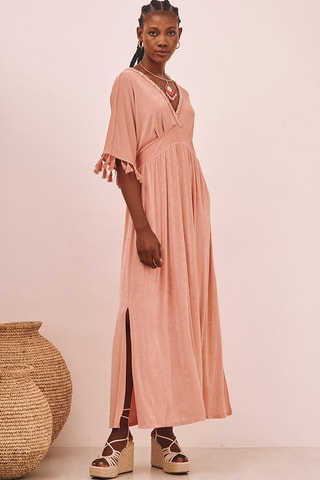 Abito lungo Imogen - Corallo