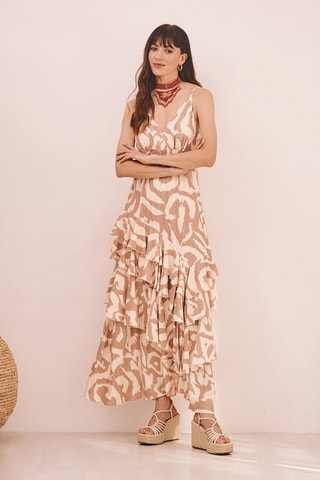 Abito lungo Lilith - Beige