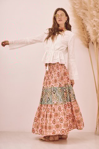 Chemisier en broderie anglaise Nurza - Blanc