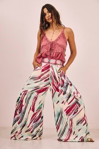 Pantaloni a vita alta Blume - Verde