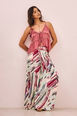 Pantaloni a vita alta Blume - Verde