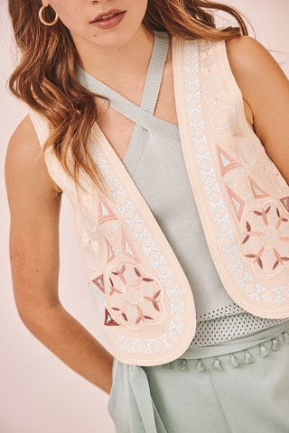 Gilet sans manches Ramonda - Écru