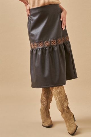 Jupe midi Fina - Camel