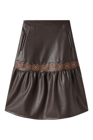 Jupe midi Fina - Camel