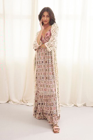 Gilet long Freya - Écru