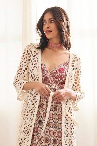 Gilet long Freya - Écru