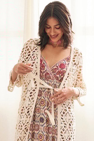 Gilet long Freya - Écru