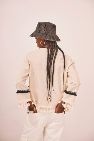 Gilet en lin Kaya - Écru