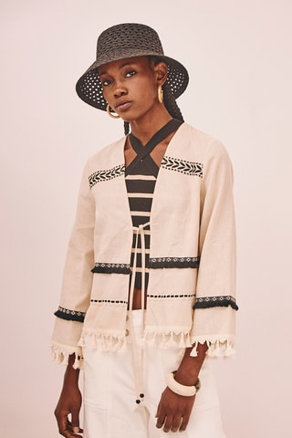 Gilet en lin Kaya - Écru