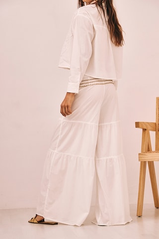 Pantaloni a vita alta Pataya - Bianco