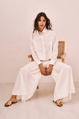 Pantaloni a vita alta Pataya - Bianco