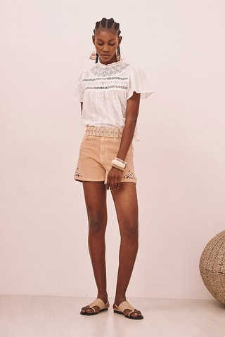 Shorts in jeans Aloha - Beige