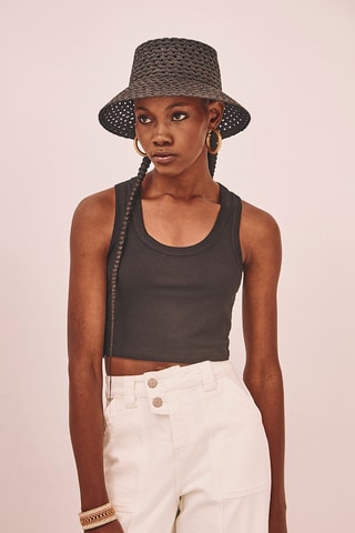 Crop top Basik - Nero