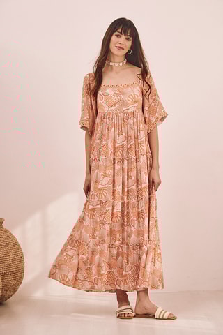 Abito lungo Adirana - Arancione chiaro