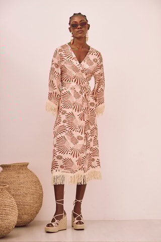 Abito a portafoglio Alodia - Beige