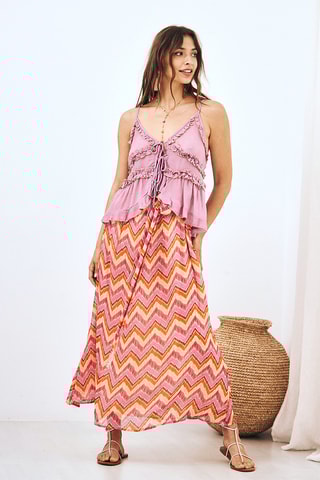 Jupe longue Hani - Fuchsia