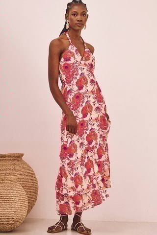 Abito lungo Shilpany - Fucsia