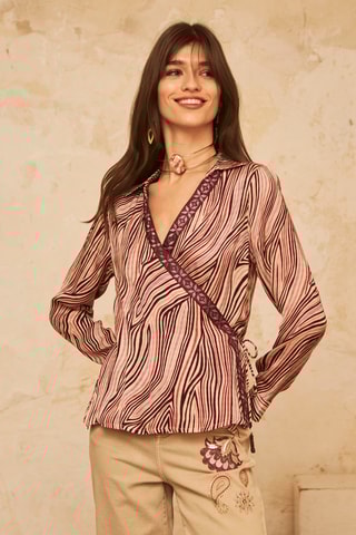 Blusa portafoglio Jayne - Bordeaux
