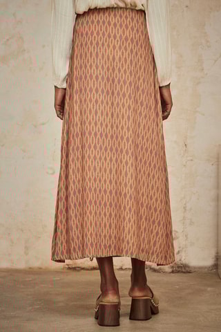 Jupe portefeuille taille haute Nirali - Camel