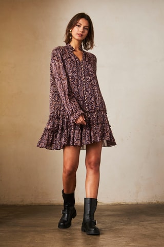 Robe volantée Sandy - Rouge