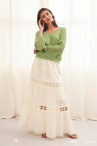 Jupe longue Sibila - Écru