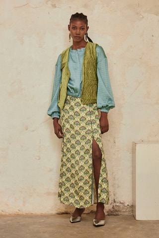 Gilet en velours sans manches Ceres - Vert clair