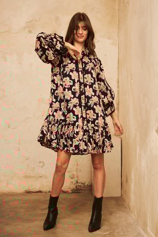 Robe chemise Rani - Noir