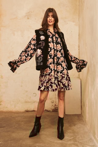 Robe chemise Rani - Noir