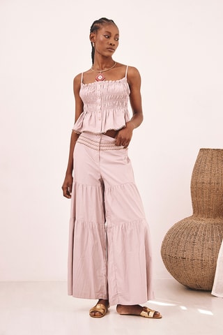 Pantaloni a vita alta Pataya - Viola