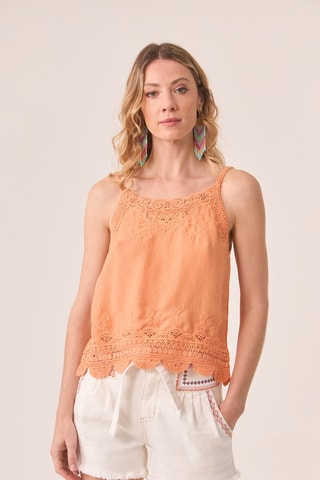 Top Satin - Arancione