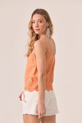 Top Satin - Arancione