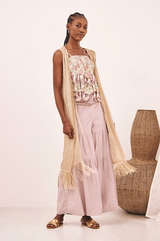 Cardigan lungo Normandri - Dorato