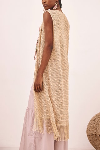 Cardigan lungo Normandri - Dorato