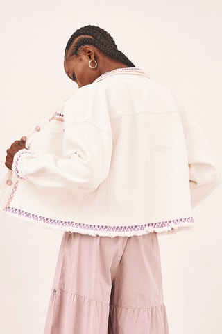 Veste en jean Kiwa - Blanc