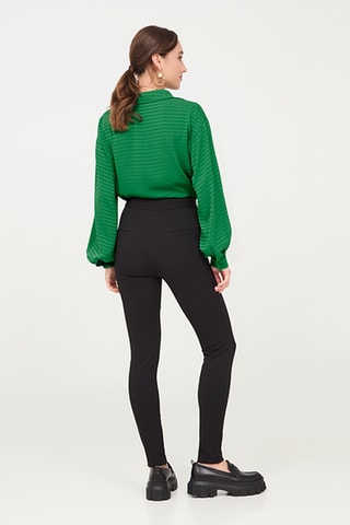 Pantaloni slim a vita alta Pumi - Nero