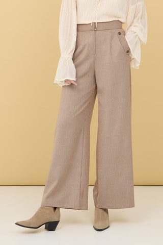 Pantaloni wide legs Solta - Beige