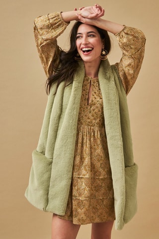 Cardigan lungo Pluvelt - Verde