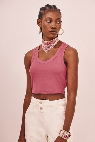 Crop top Basik - Fuchsia
