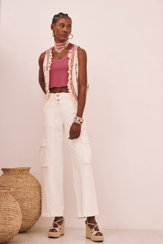 Crop top Basik - Fuchsia