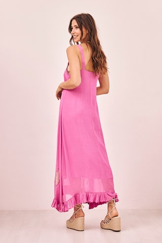 Abito lungo Bruma - Fucsia