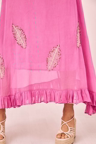 Abito lungo Bruma - Fucsia