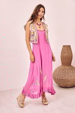 Abito lungo Bruma - Fucsia