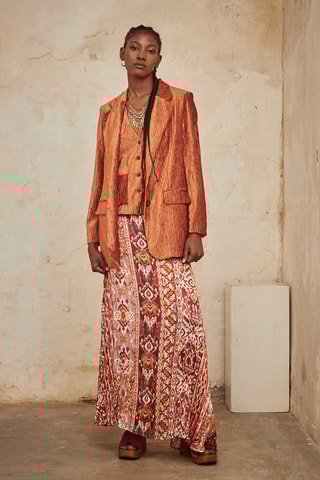 Veste en velours Delia - Rouge