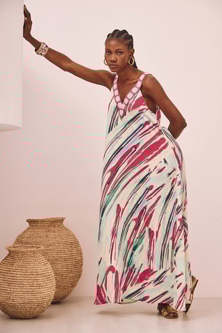 Abito lungo Dora - Verde