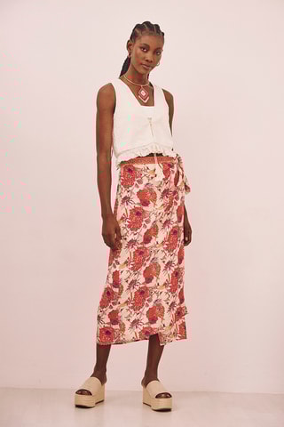 Gilet court sans manches Meila - Blanc