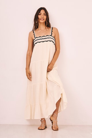 Abito lungo Nakara - Ecrù