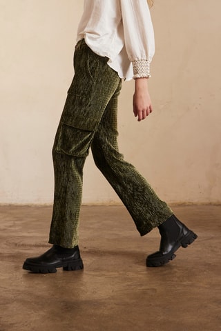 Pantaloni cargo in velluto Erendira - Kaki