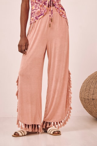 Pantalon taille haute Iriss - Corail